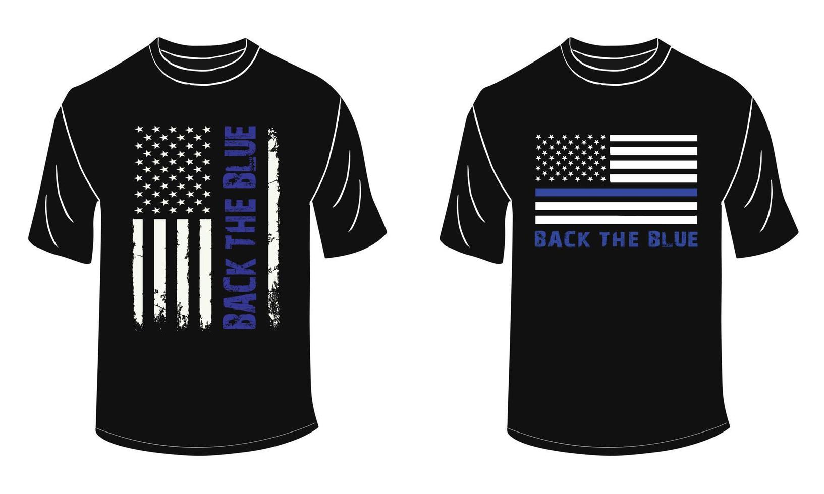 Back The Blue T Shirt Design vector