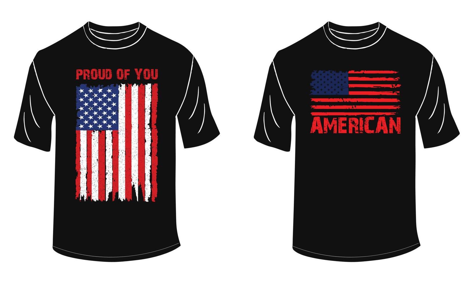 diseño de camiseta americana vector