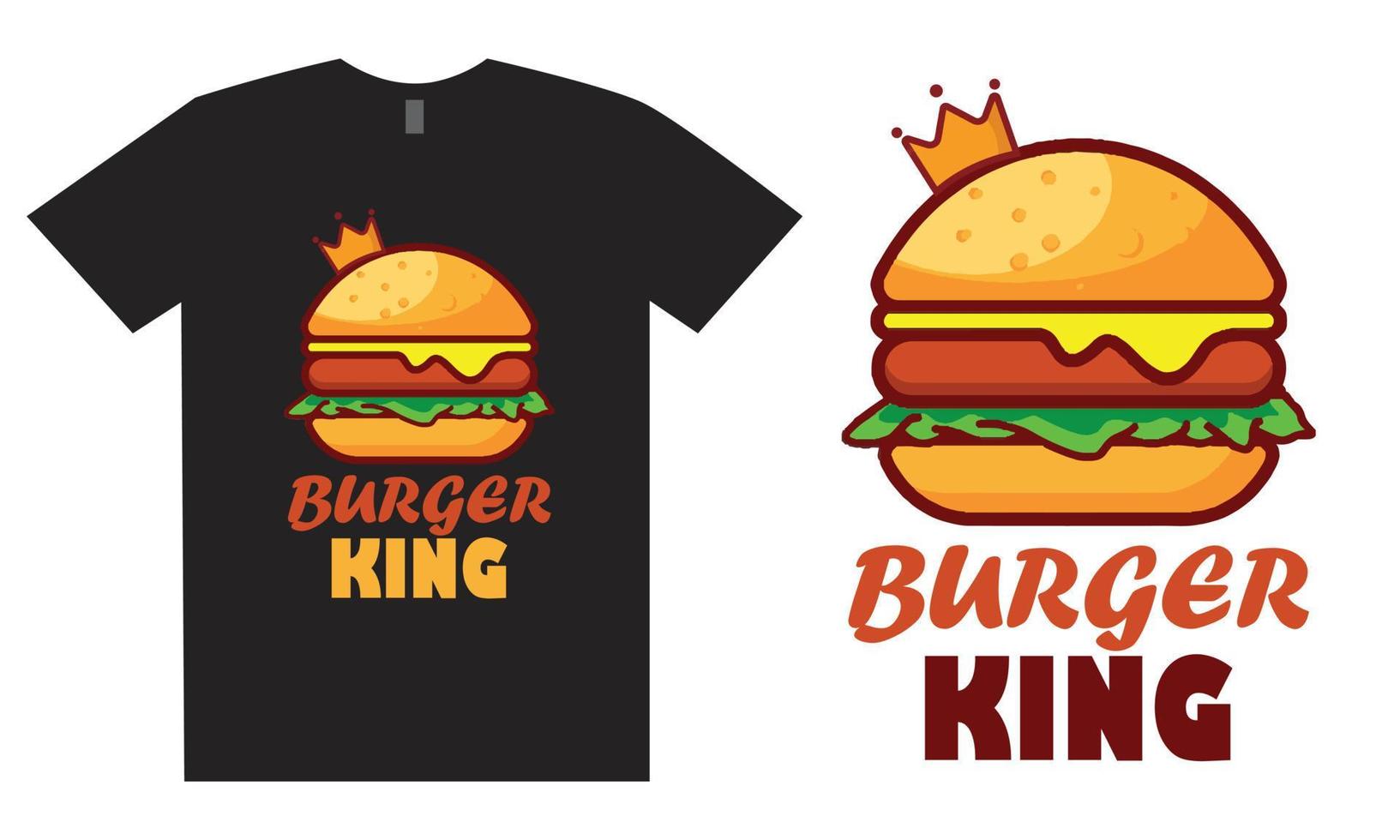 diseño de camiseta de burger king vector