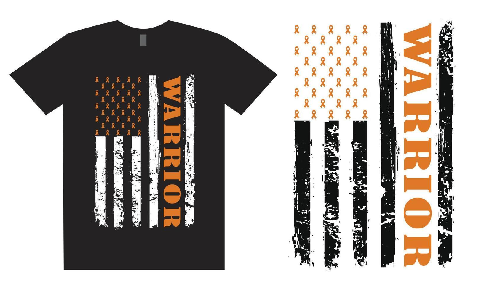 Leukemia Awareness Warrior T Shirt Design vector