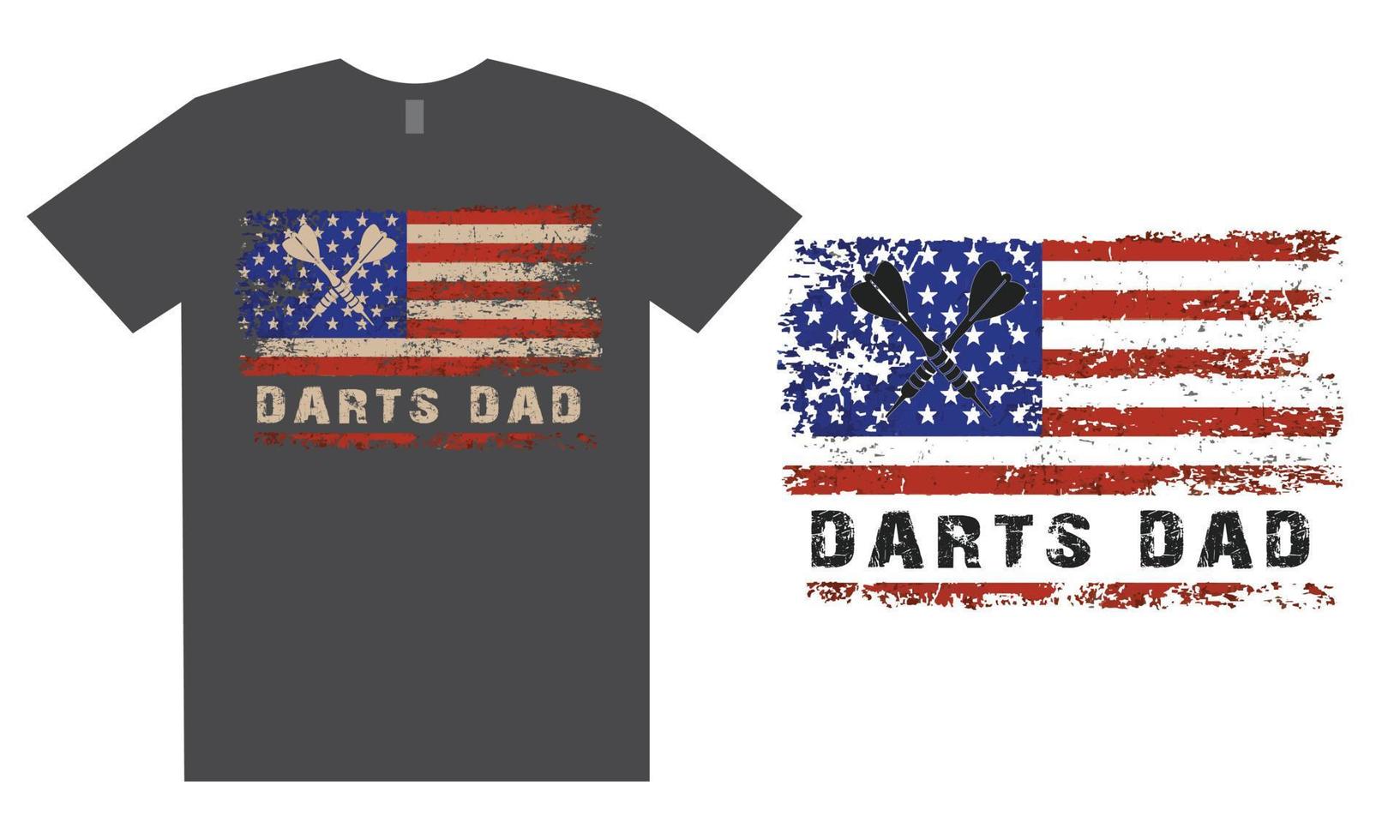 Darts Dad T Shirt Design vector