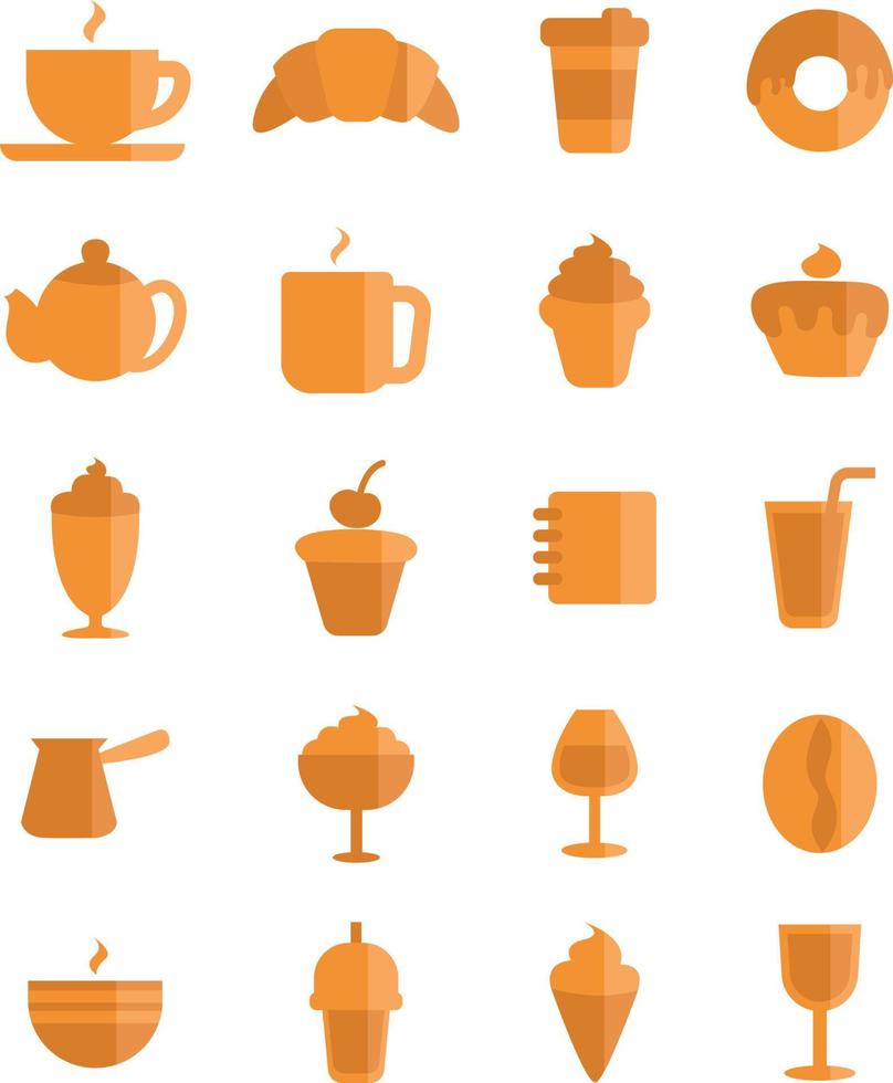 café naranja, ilustración, vector, sobre un fondo blanco. vector