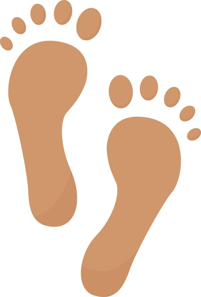 Foot steps, illustration, vector on white background.
