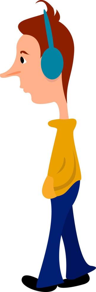 Blue jeans, illustration, vector on white background.