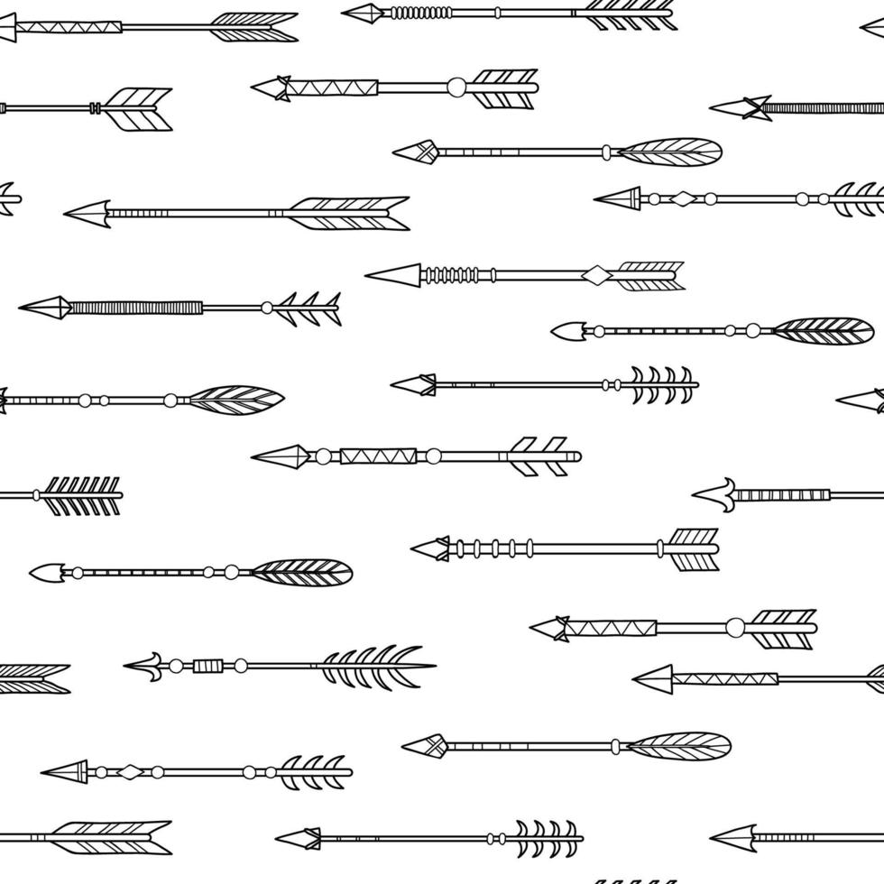 Seamless pattern with arrows. vector
