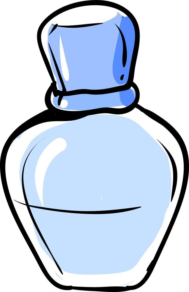 Perfume bottle, illustration, vector on white background.