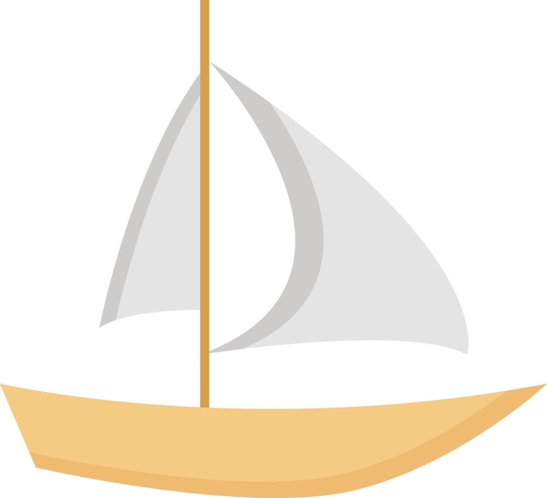 barco pequeño, ilustración, vector sobre fondo blanco.