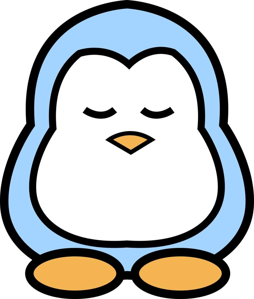 juguete de pingüino, ilustración, sobre un fondo blanco. vector