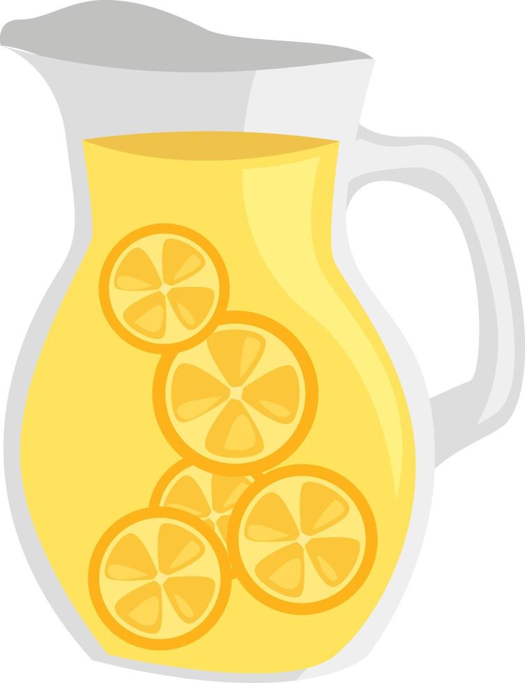 Lemonade juice, illustration, vector on white background