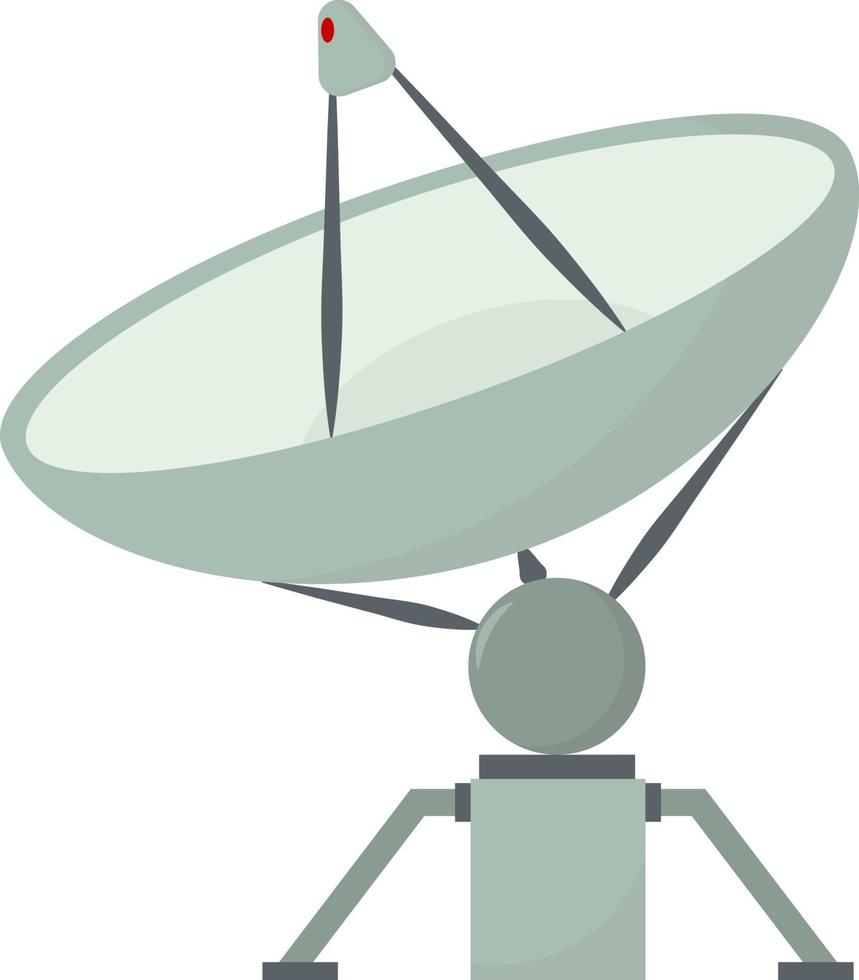 Big satellite dish, illustration, vector on white background.