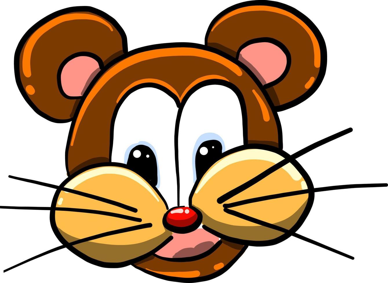 Funny mouse, illustration, vector on white background