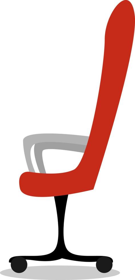 Red chair, illustration, vector on white background.