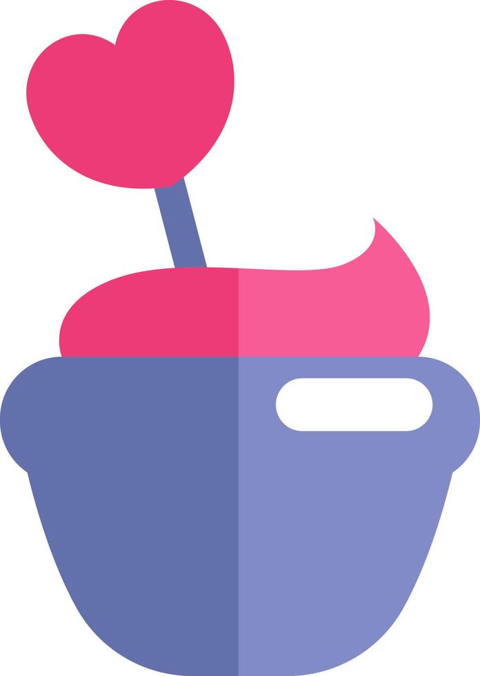 Wedding cake with heart, illustration, vector, on a white background. vector