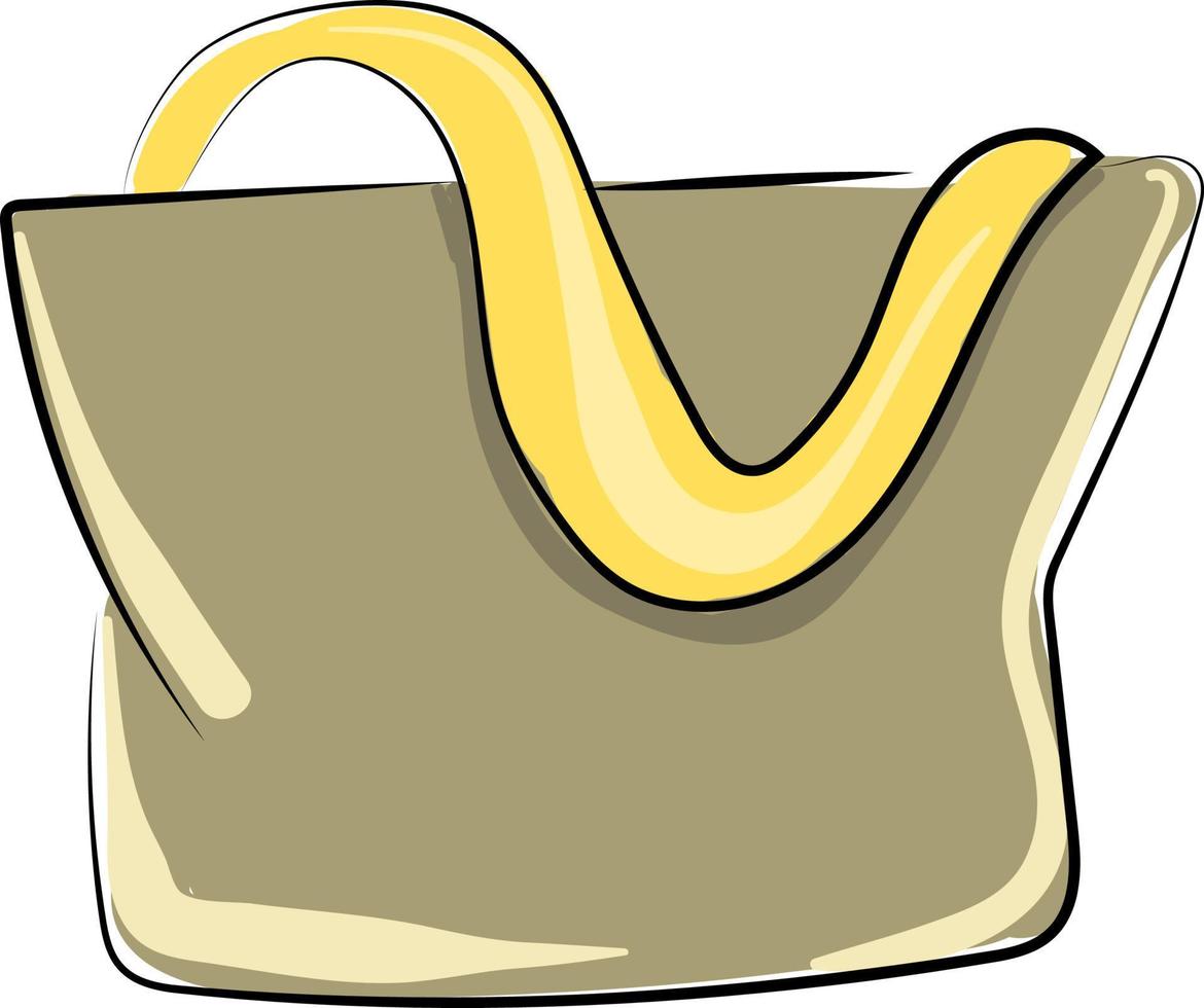 Woman bag, illustration, vector on white background.