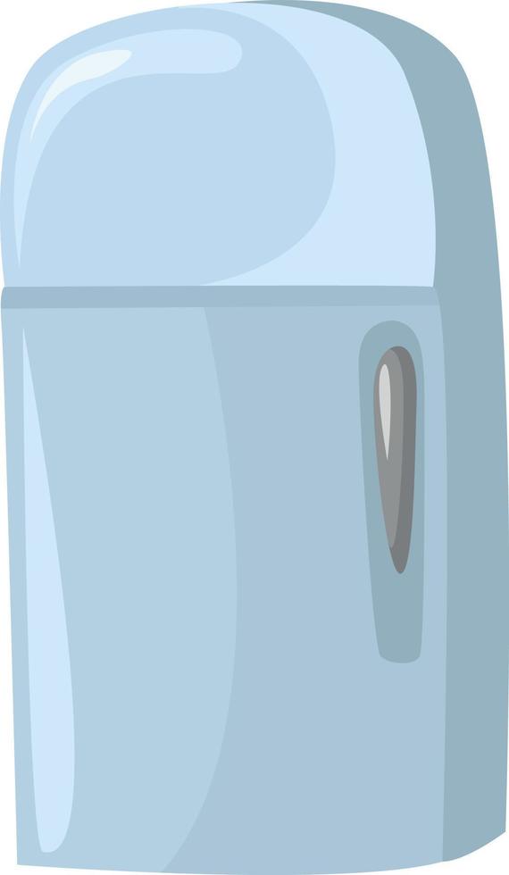 Blue fridge , illustration, vector on white background