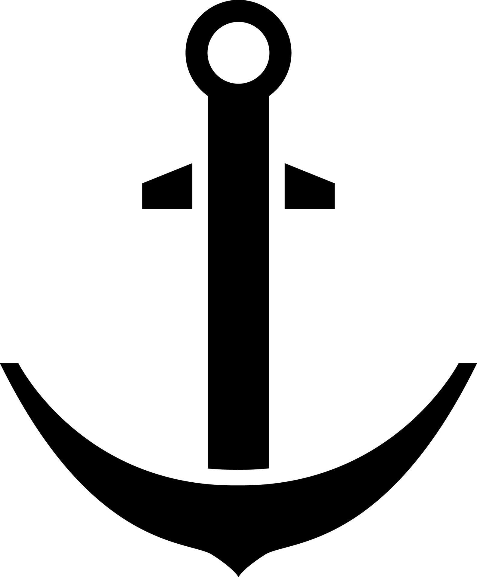 Black anchor, illustration, vector on a white background 13821018