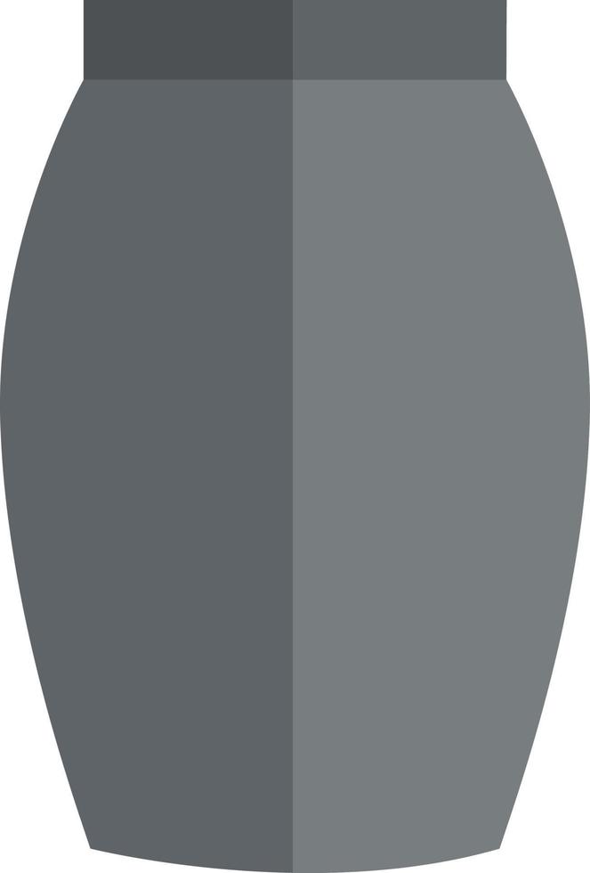 falda de lápiz gris, icono de ilustración, vector sobre fondo blanco