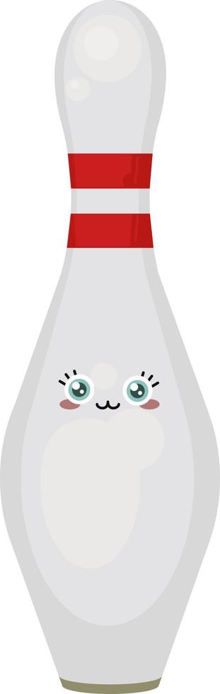 Bowling pin, illustration, vector on white background.