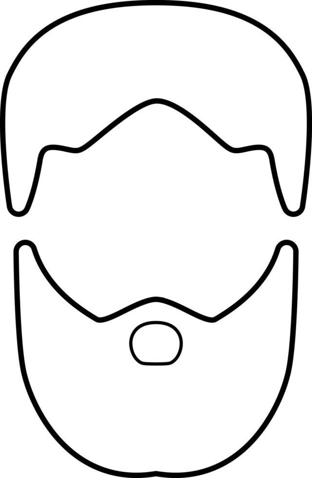 barba larga, icono de ilustración, vector sobre fondo blanco