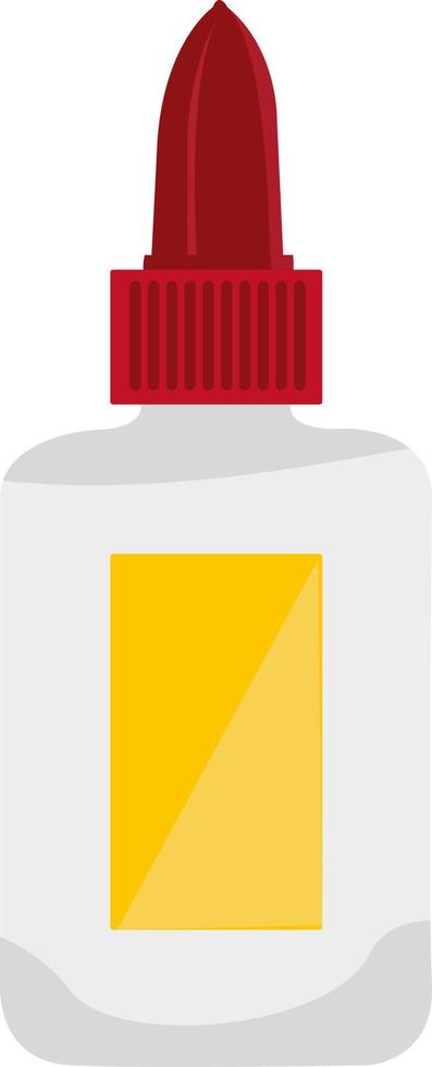 Small glue bottle, illustration, vector on white background