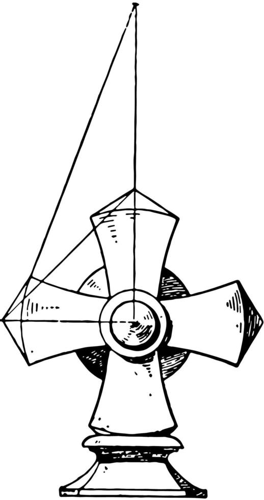 ilustración vintage cruz francesa moderna. vector
