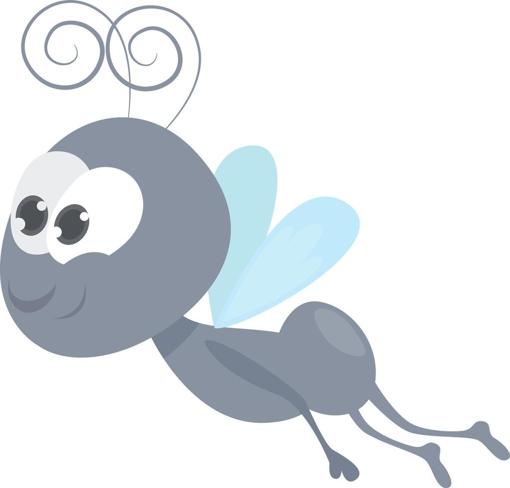 pequeña hormiga voladora,ilustración,vector sobre fondo blanco vector