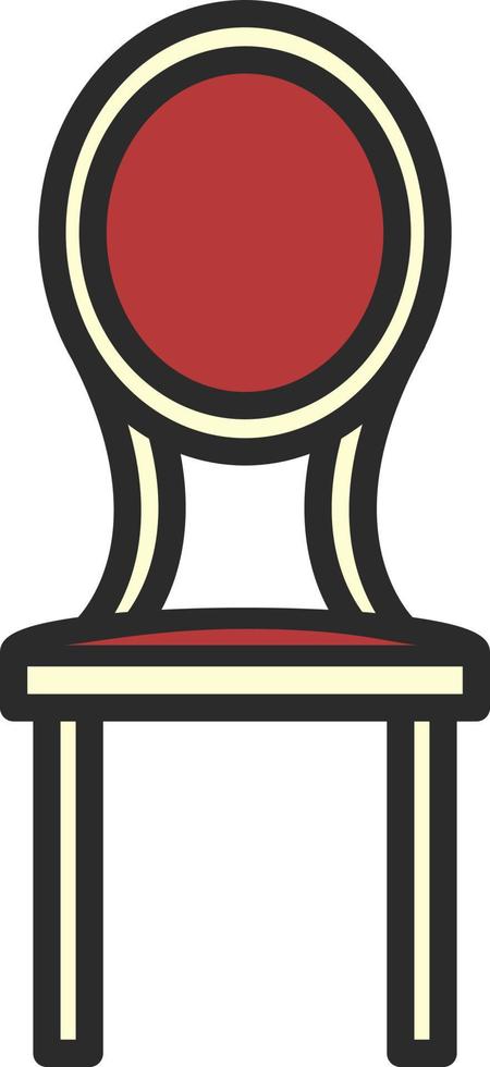 Fancy red chair, illustration, on a white background. vector