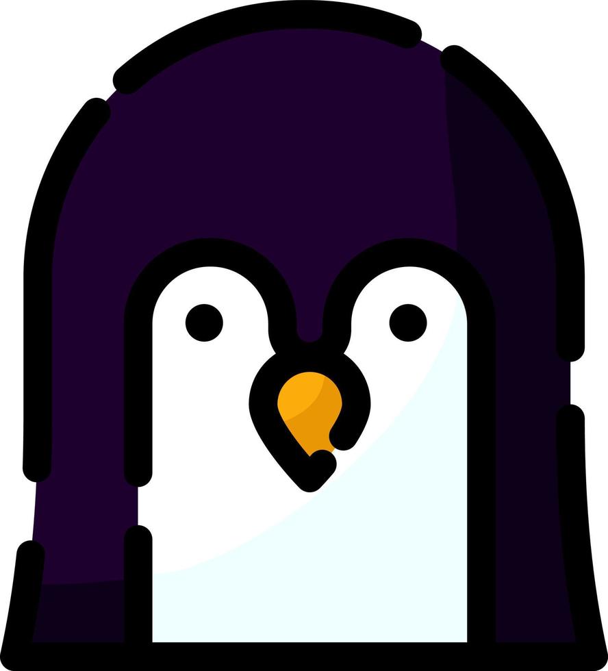 Penguin animal, illustration, vector on a white background.