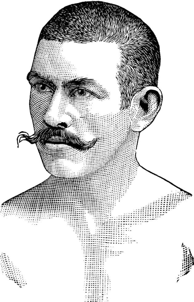 John L. Sullivan, vintage illustration vector