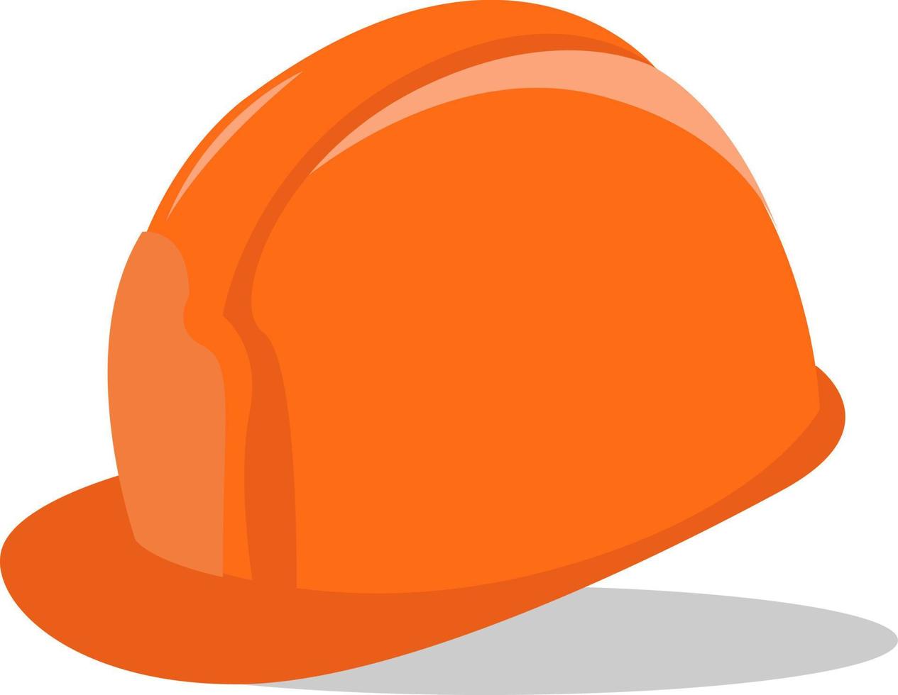 Construction helmet, illustration, vector on white background.