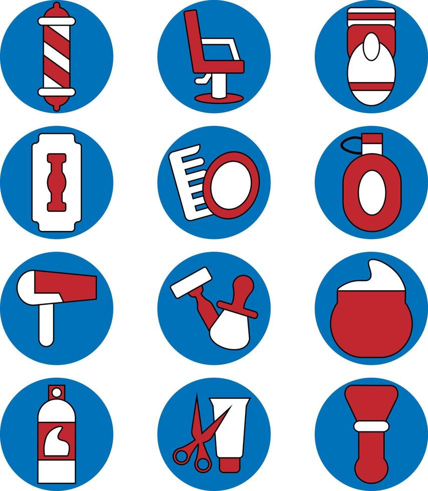Barbers shop, illustration, vector, on a white background. vector
