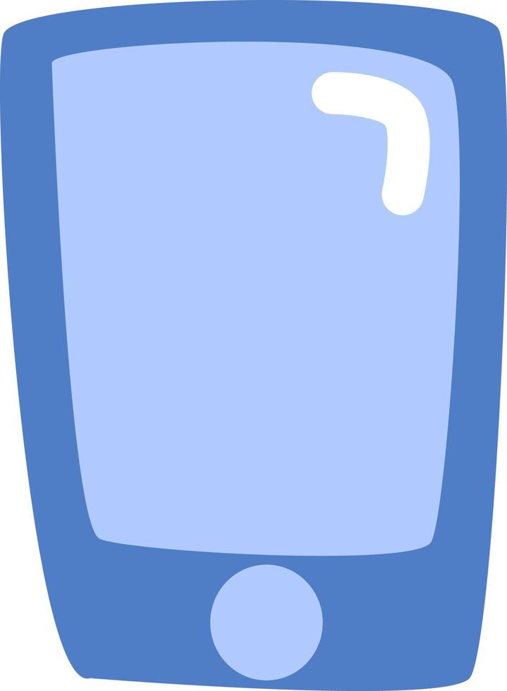 Teléfono de oficina azul, ilustración, vector, sobre un fondo blanco. vector