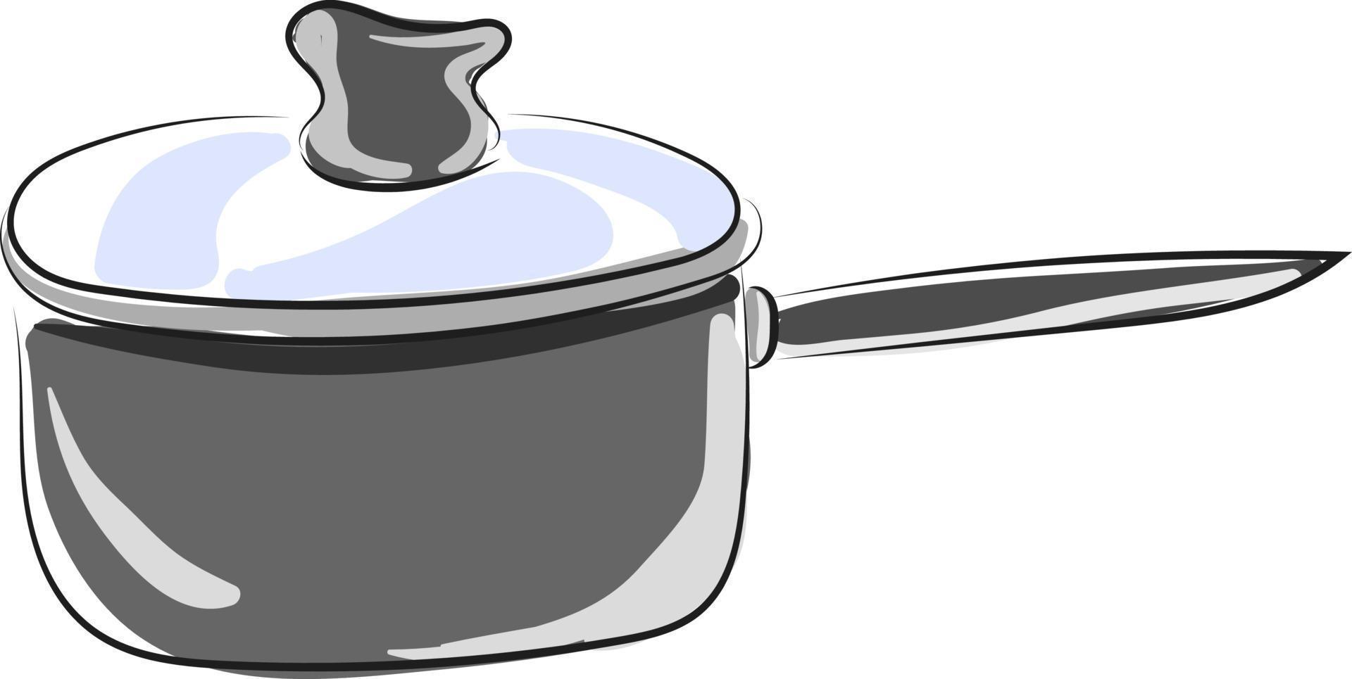 Cooking pan, illustration, vector on white background.