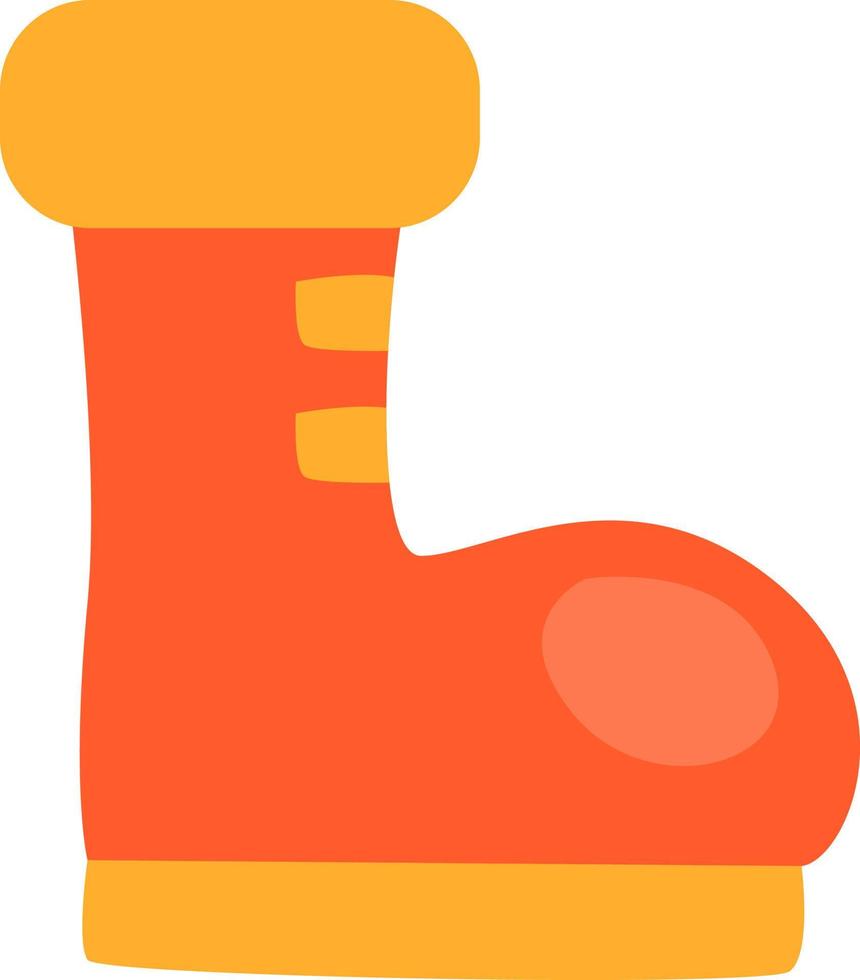 Red rain boots, illustration, vector, on a white background. vector