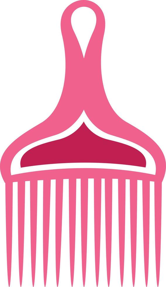 Peine de pelo rosa, ilustración, vector sobre fondo blanco.