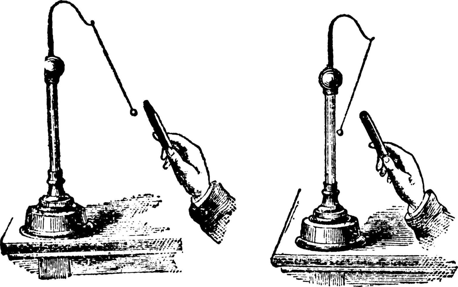 Simple Electroscope, vintage illustration vector