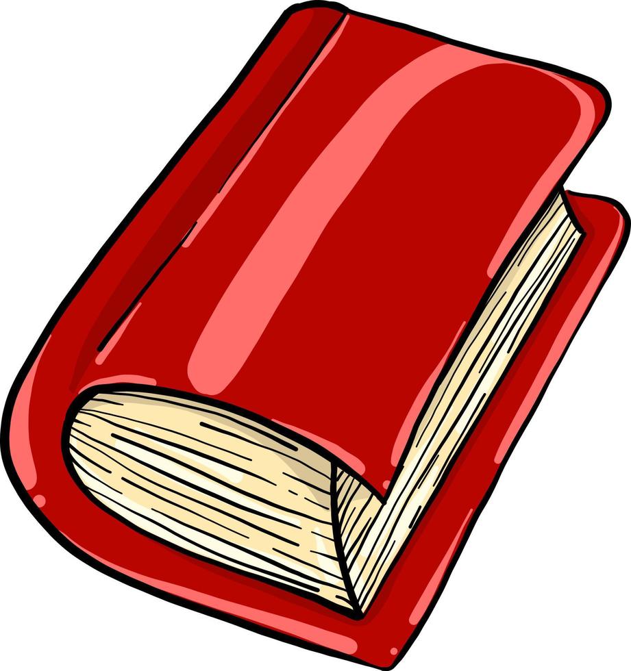 libro rojo, ilustración, vector sobre fondo blanco