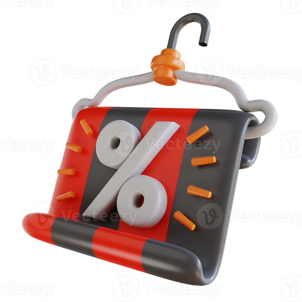 3D Illustration discount flyer png