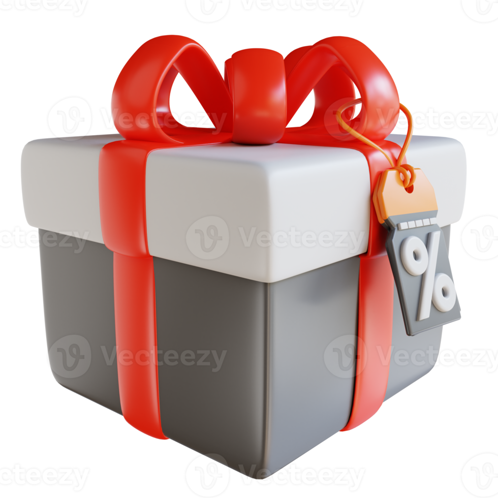 3D Illustration gift box discount voucher 13822232 PNG
