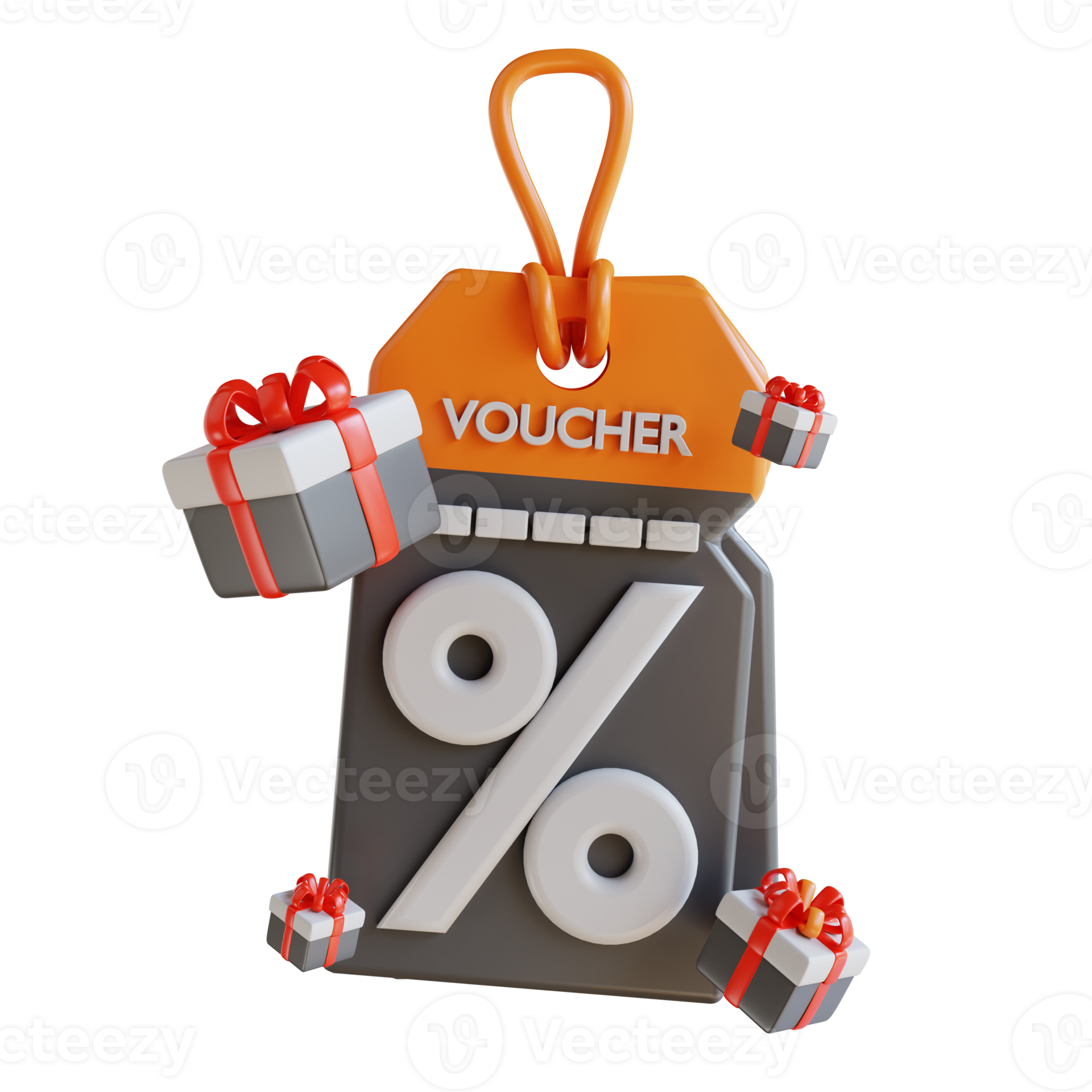 3D Illustration gift box and discount voucher 13822281 PNG