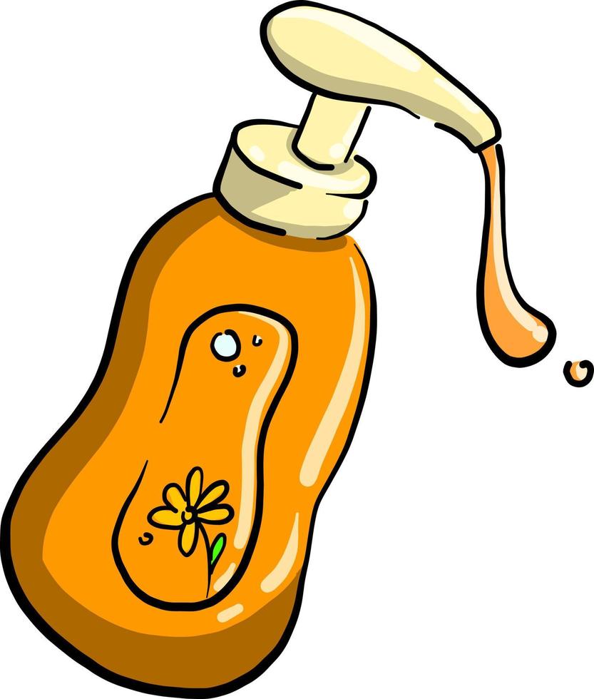 Hand soap, illustration, vector on white background