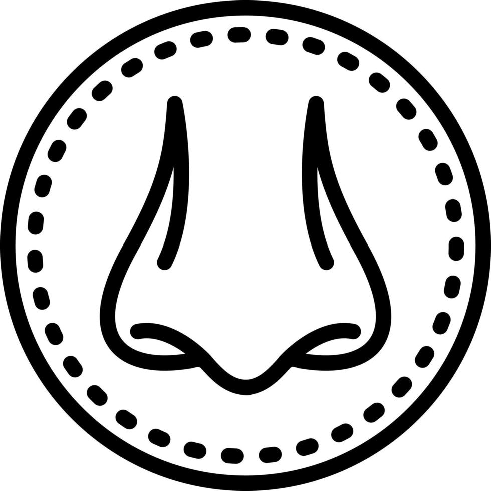 line icon for nose vector