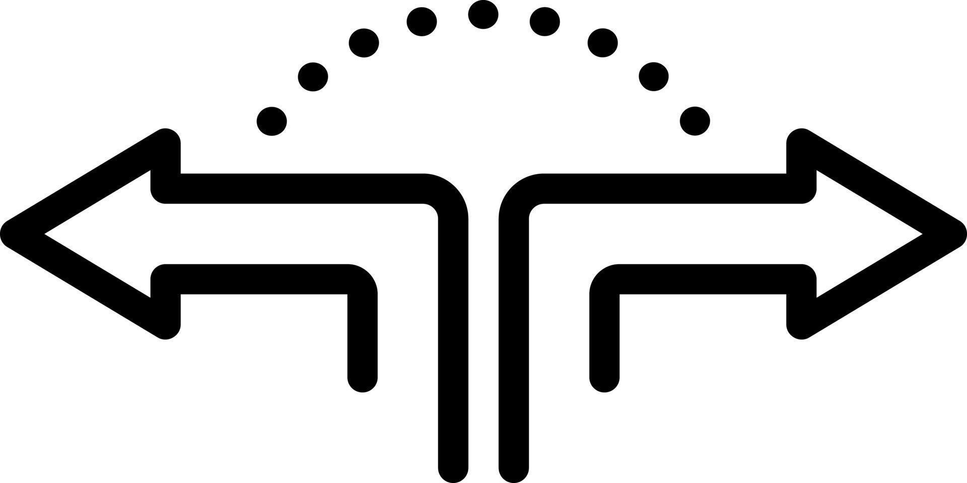 line icon for opposite vector