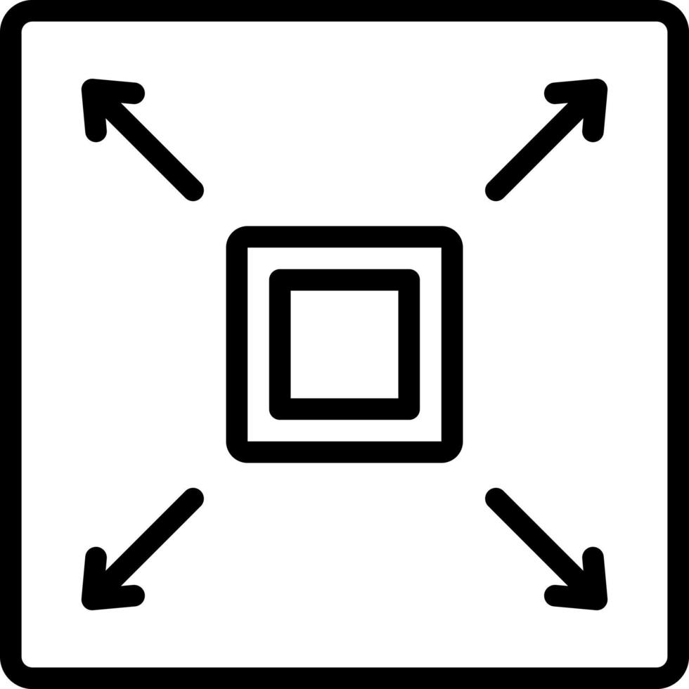 line icon for square vector