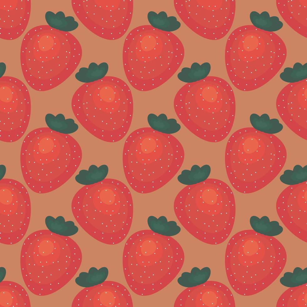 Strawberries pattern , illustration, vector on white background
