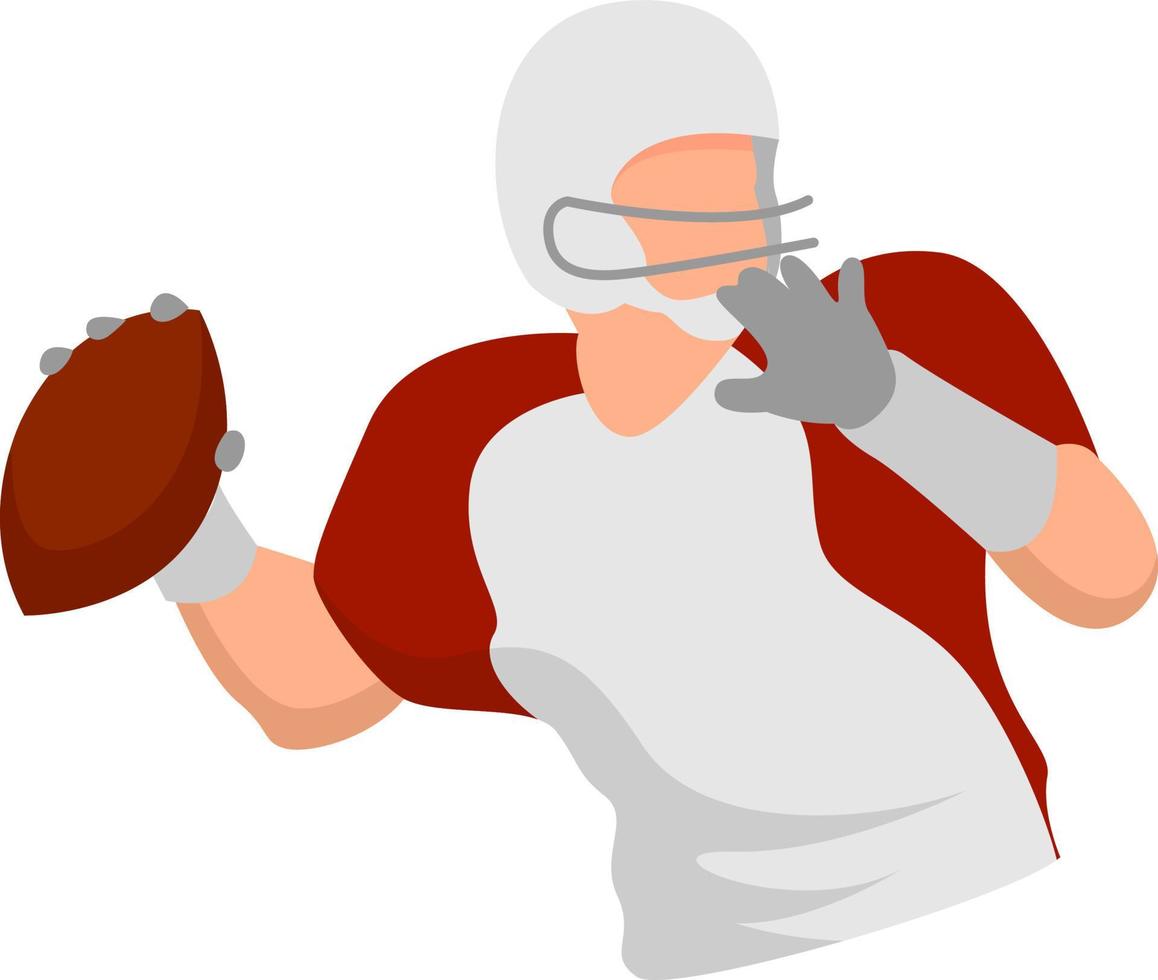 Soccer player, illustration, vector on white background.