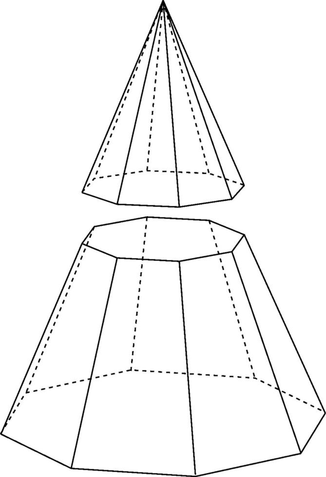 forma octogonal, ilustración vintage. vector