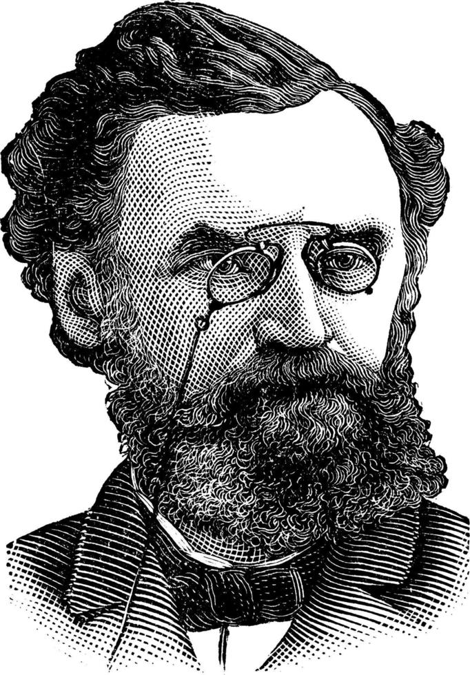 Carl Schurz, vintage illustration vector