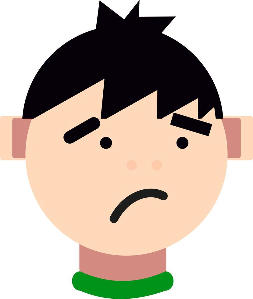 Sad guy, illustration, vector on a white background.