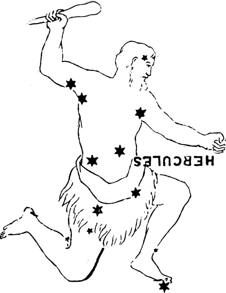Hercules vintage illustration. vector